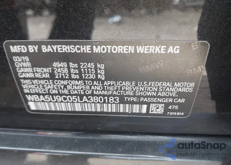 2020 BMW 3 Series M340I xDrive из США, поврежденный, VIN WBA5U9C05LA380183